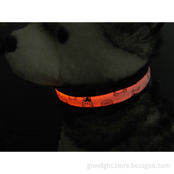 LED Dog Collars Leather